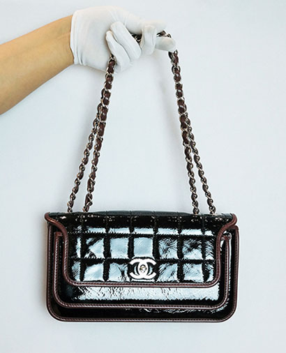 Chocolate Box Flap Bag, front view
